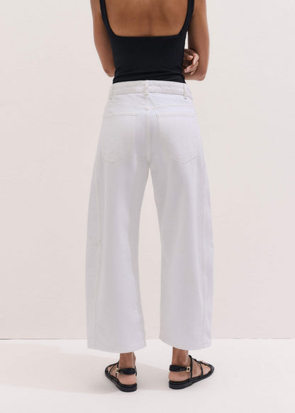 White Exaggerated Crop Jean | ME+EM Clothing