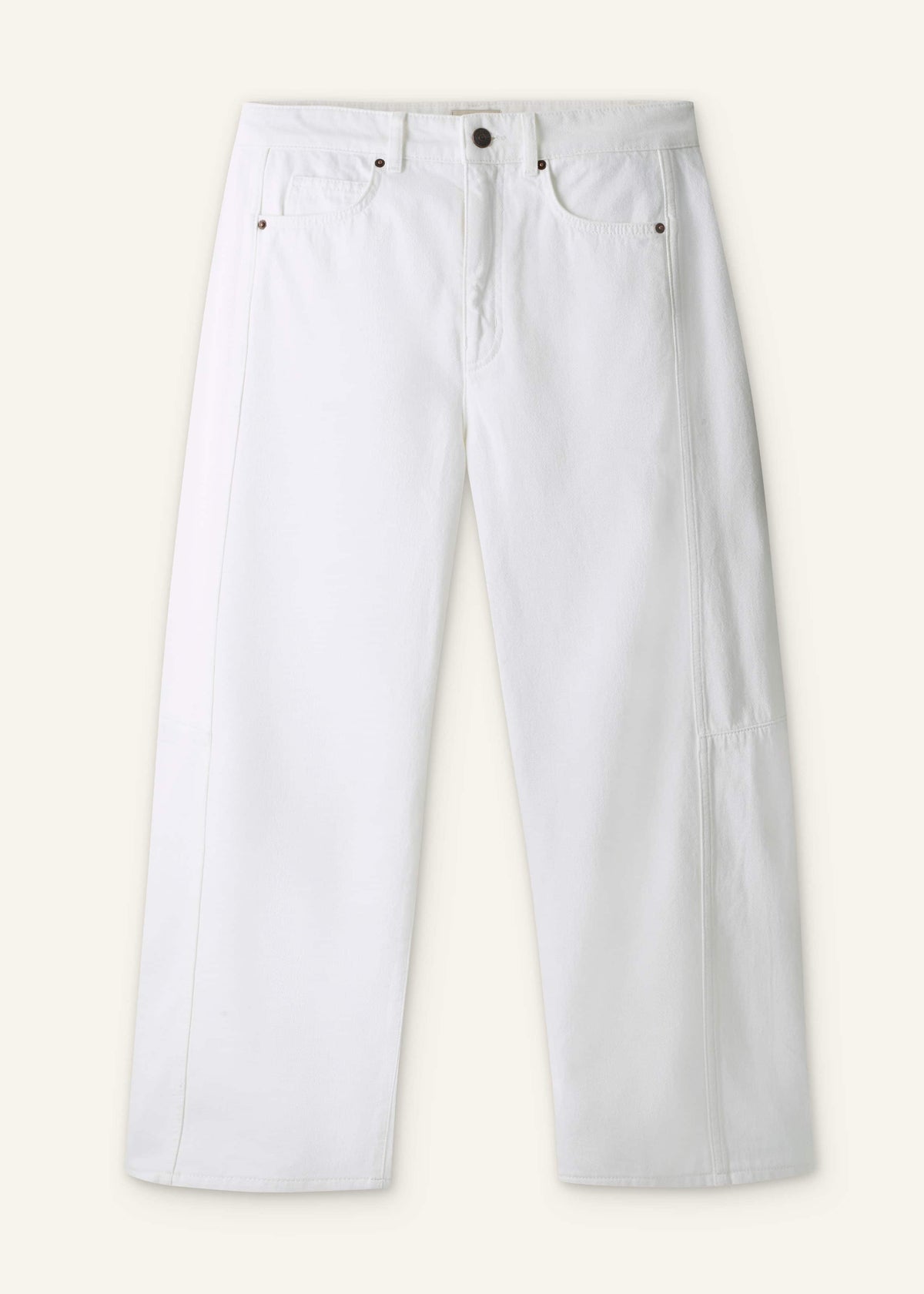 White Exaggerated Crop Jean | ME+EM Clothing