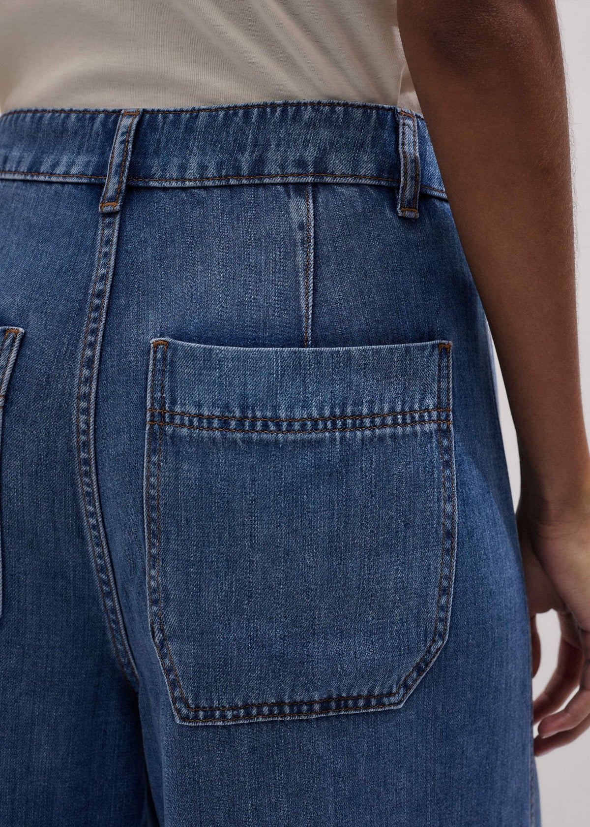 Blue Straight Culotte Jean | ME+EM Clothing