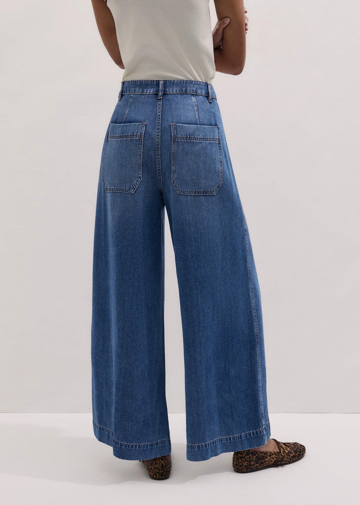 Blue Straight Culotte Jean | ME+EM Clothing