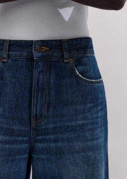 Mid Blue Super Wide Baggy Jean | ME+EM Clothing