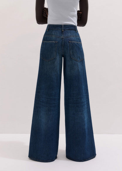 Mid Blue Super Wide Baggy Jean | ME+EM Clothing