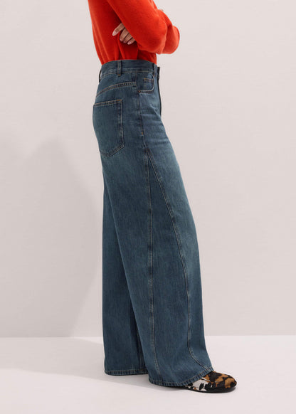 Blue Relaxed Straight Insert Jean | ME+EM Clothing