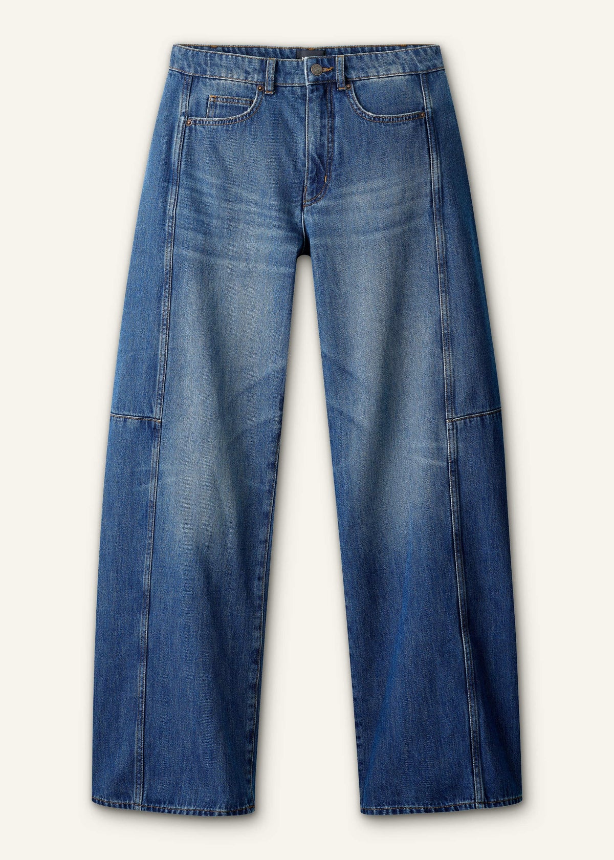 Mid Blue Exaggerated Tapered Jean | ME+EM Clothing