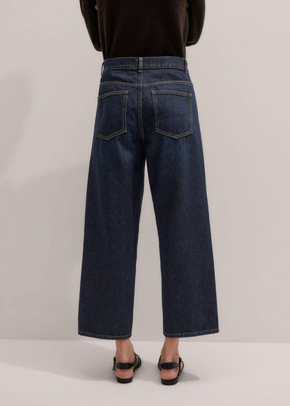 Dark Blue Straight Crop Jean | ME+EM Clothing