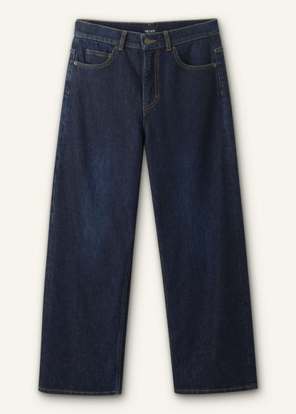 Dark Blue Straight Crop Jean | ME+EM Clothing