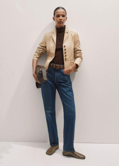 Blue Full-Length Straight Jean | ME+EM Clothing