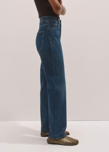 Blue Full-Length Straight Jean | ME+EM Clothing