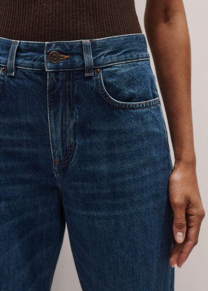 Blue Full-Length Straight Jean | ME+EM Clothing