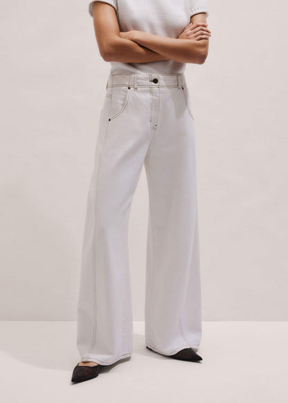 White Relaxed Engineered Jean | ME+EM Clothing