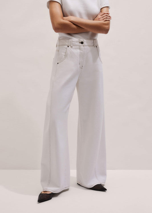 White Relaxed Engineered Jean | ME+EM Clothing