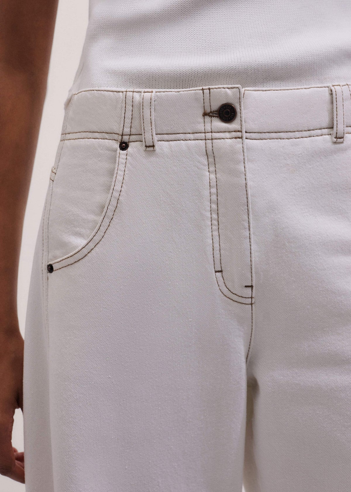White Relaxed Engineered Jean | ME+EM Clothing