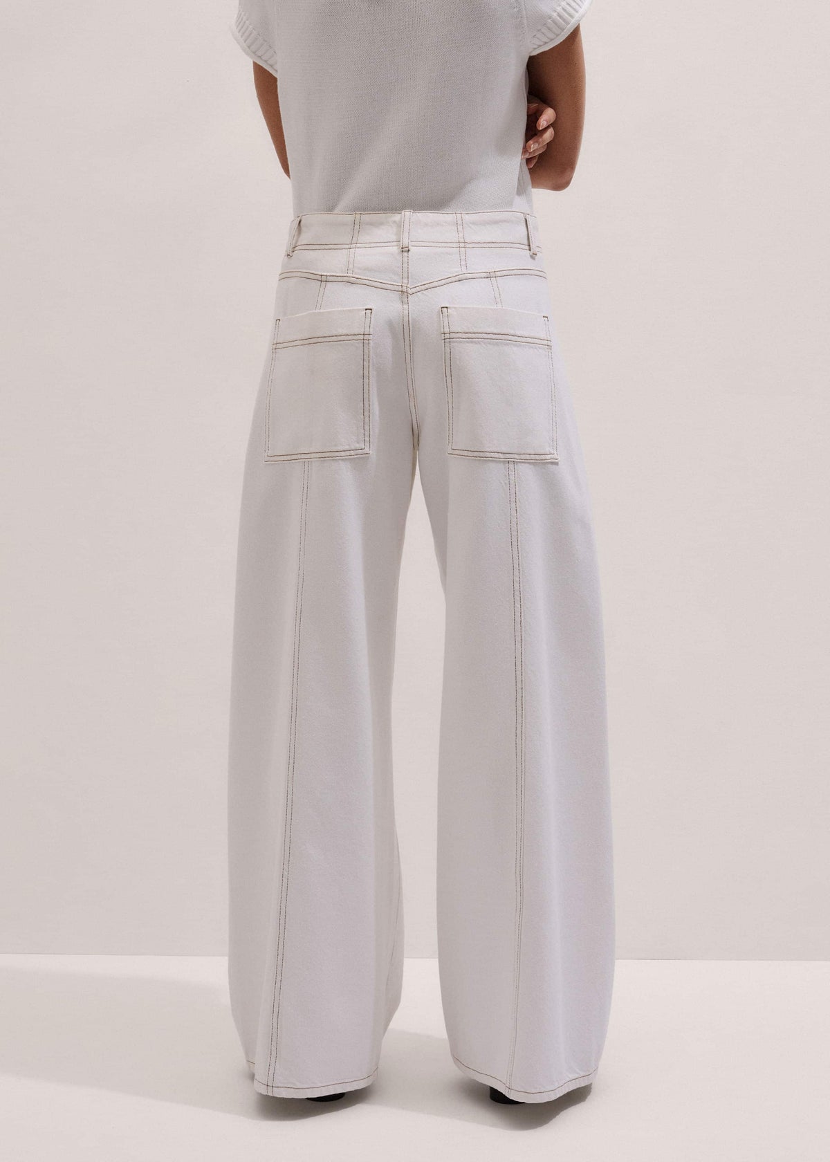 White Relaxed Engineered Jean | ME+EM Clothing