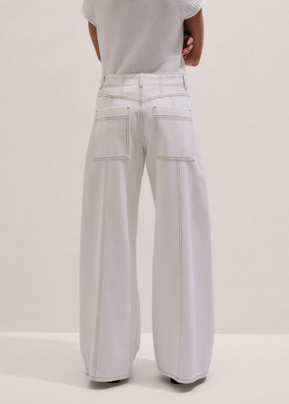 White Relaxed Engineered Jean | ME+EM Clothing