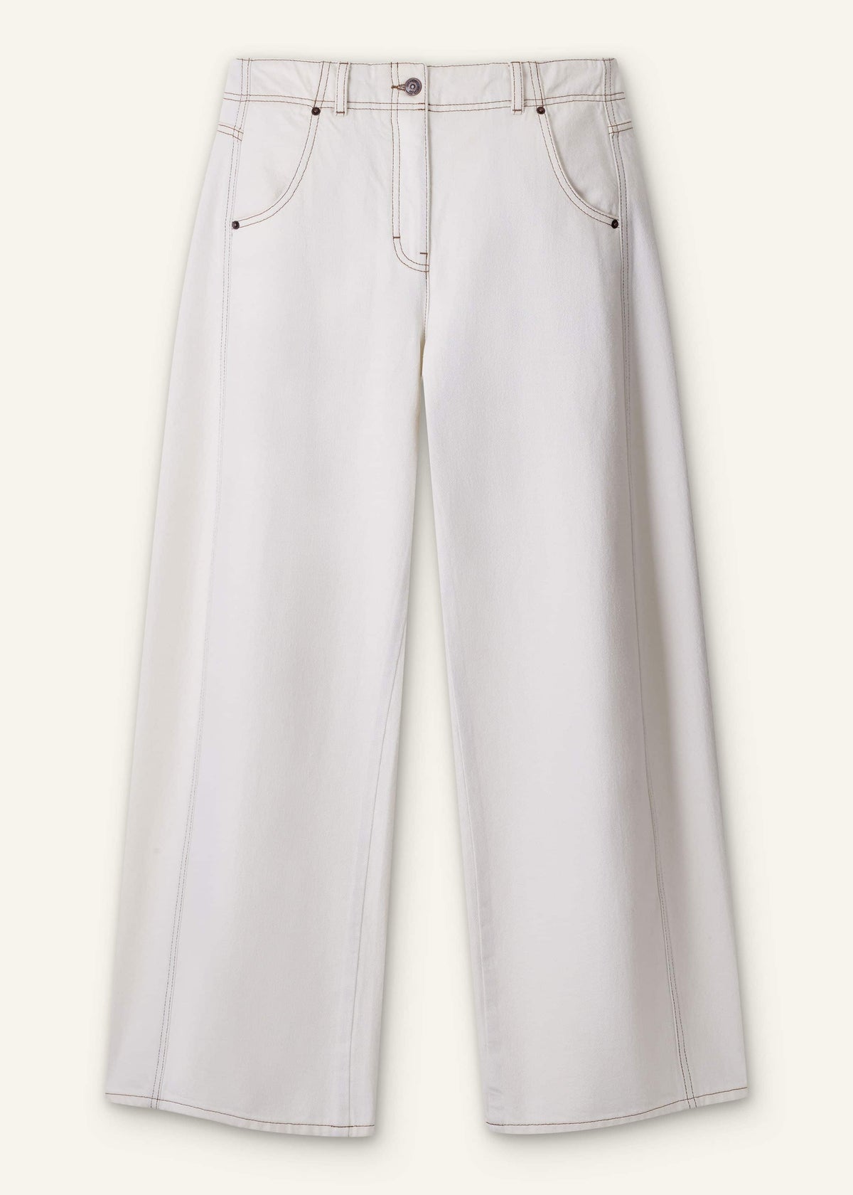 White Relaxed Engineered Jean | ME+EM Clothing