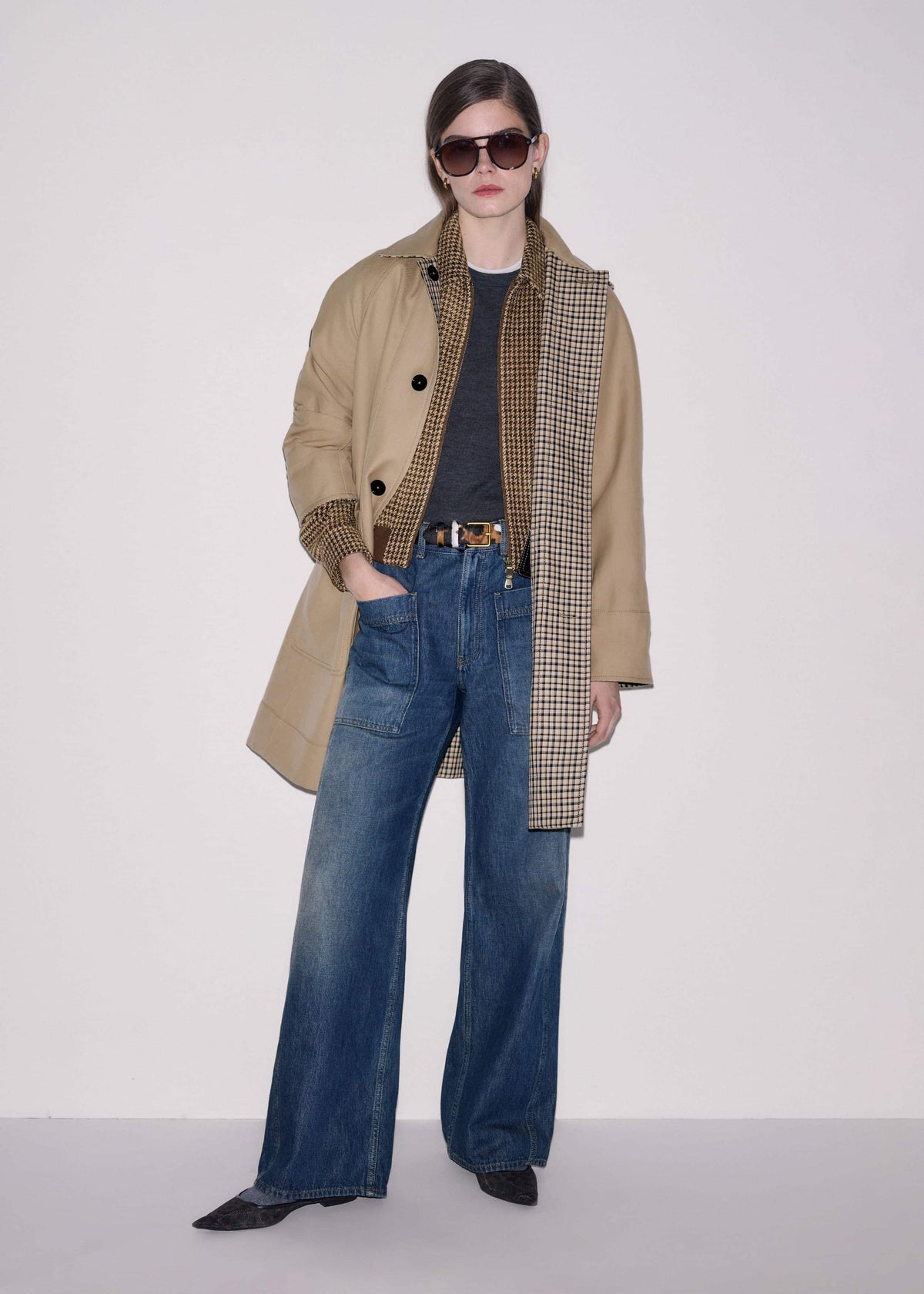 Blue Patch Pocket Baggy Jean | ME+EM Clothing