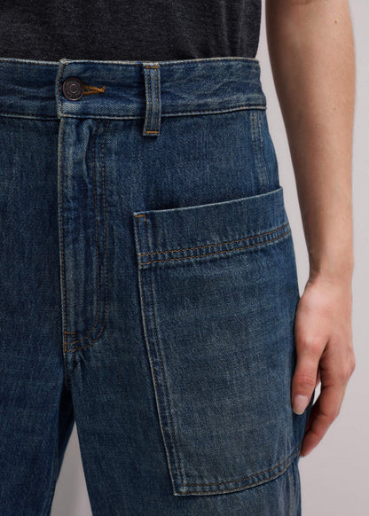 Blue Patch Pocket Baggy Jean | ME+EM Clothing