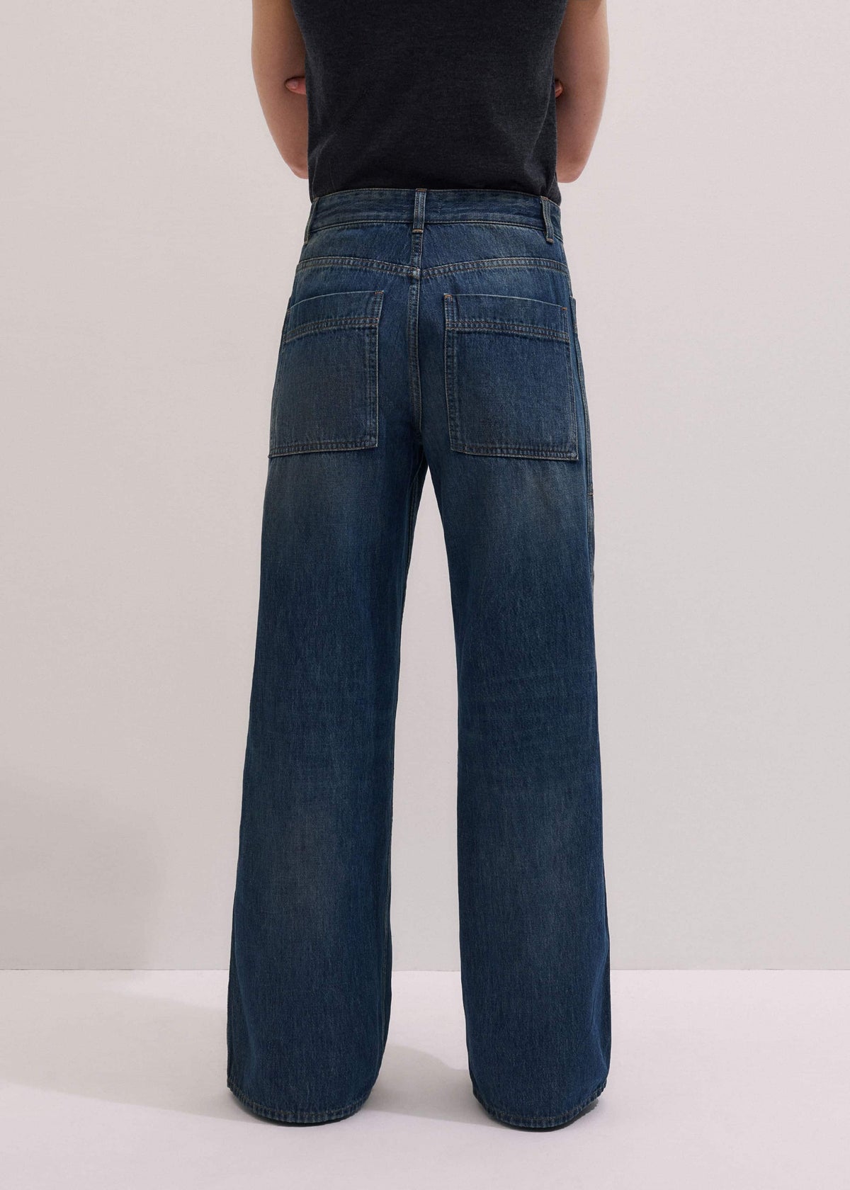 Blue Patch Pocket Baggy Jean | ME+EM Clothing