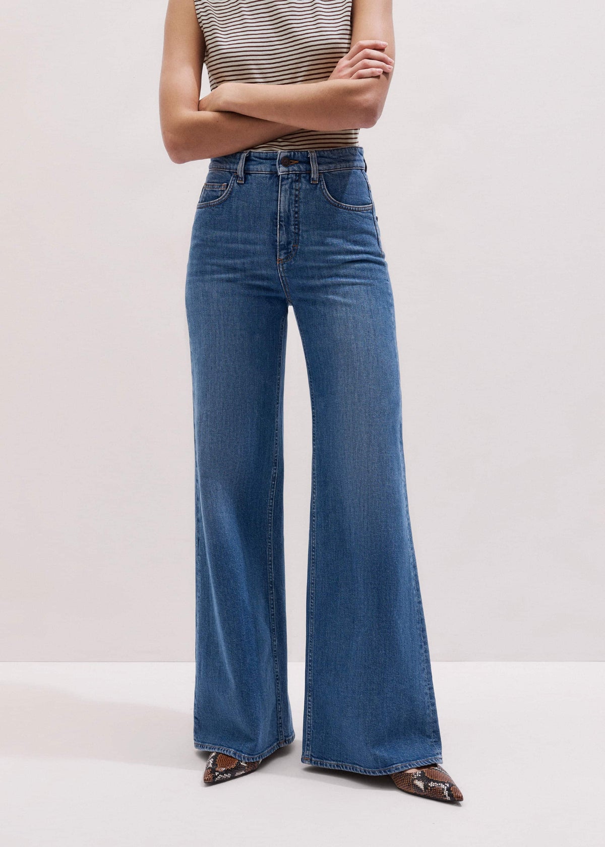 Blue Super Flare Wide Jean | ME+EM Clothing