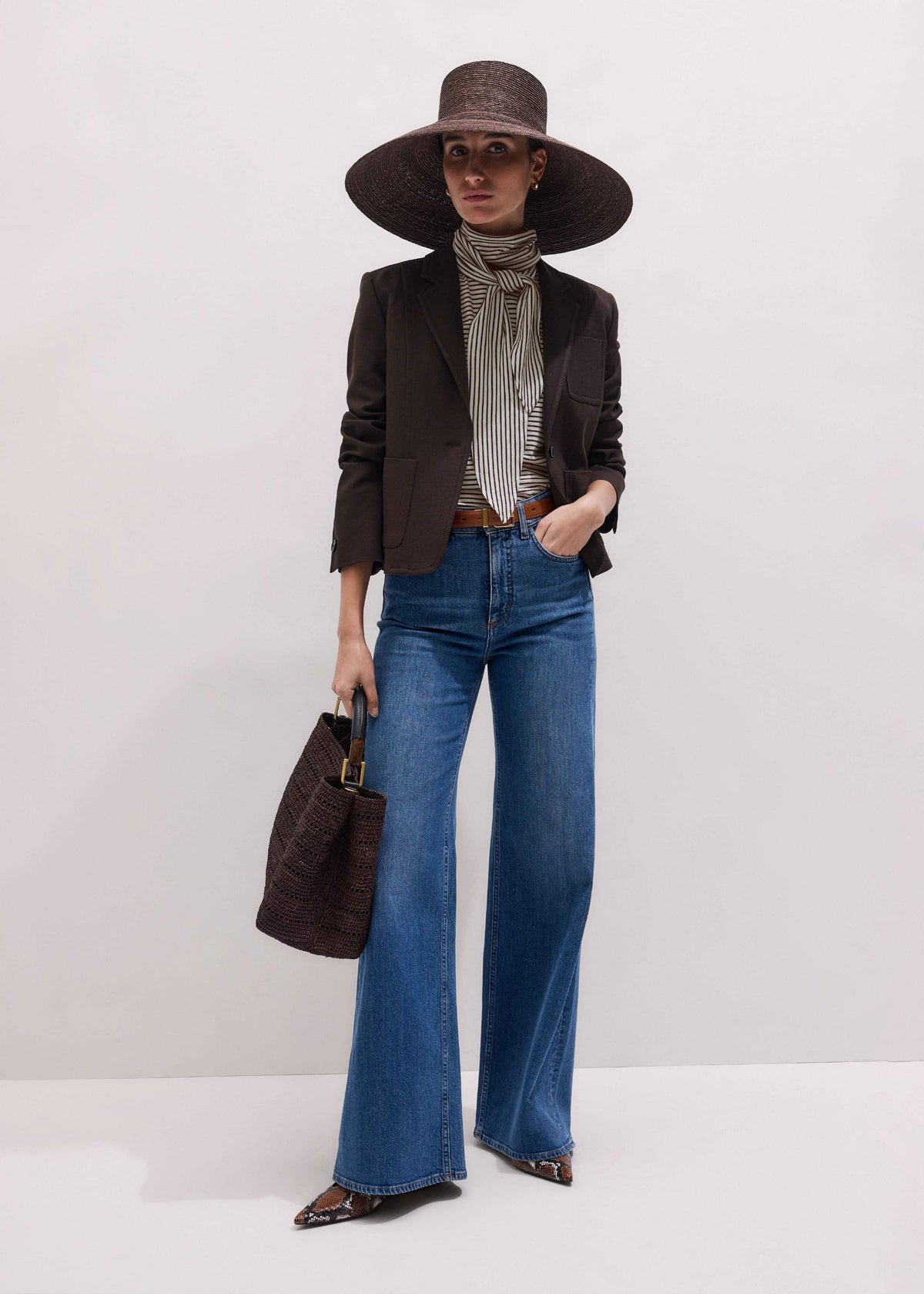 Blue Super Flare Wide Jean | ME+EM Clothing