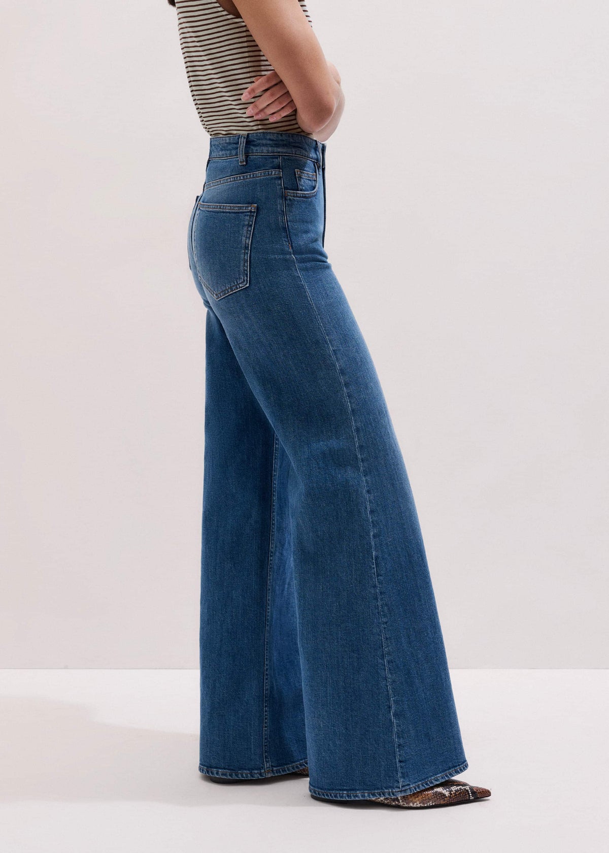 Blue Super Flare Wide Jean | ME+EM Clothing