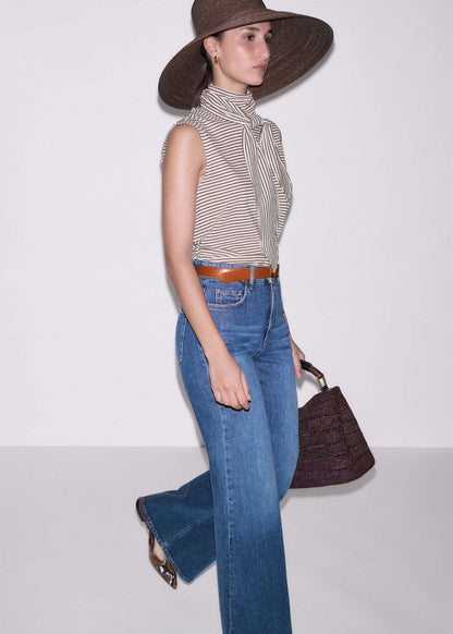 Blue Super Flare Wide Jean | ME+EM Clothing