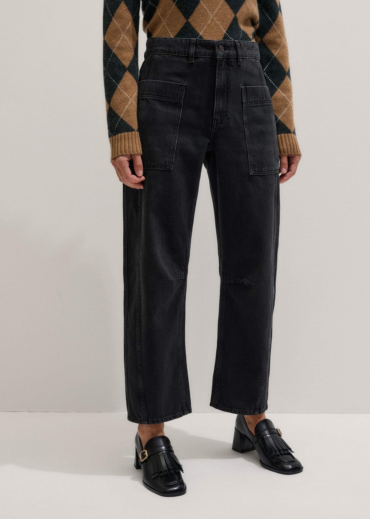 Black Patch Pocket Engineered Jean | ME+EM Clothing