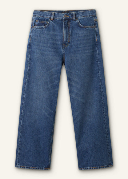 Dark Blue Straight Crop Jean | ME+EM Clothing