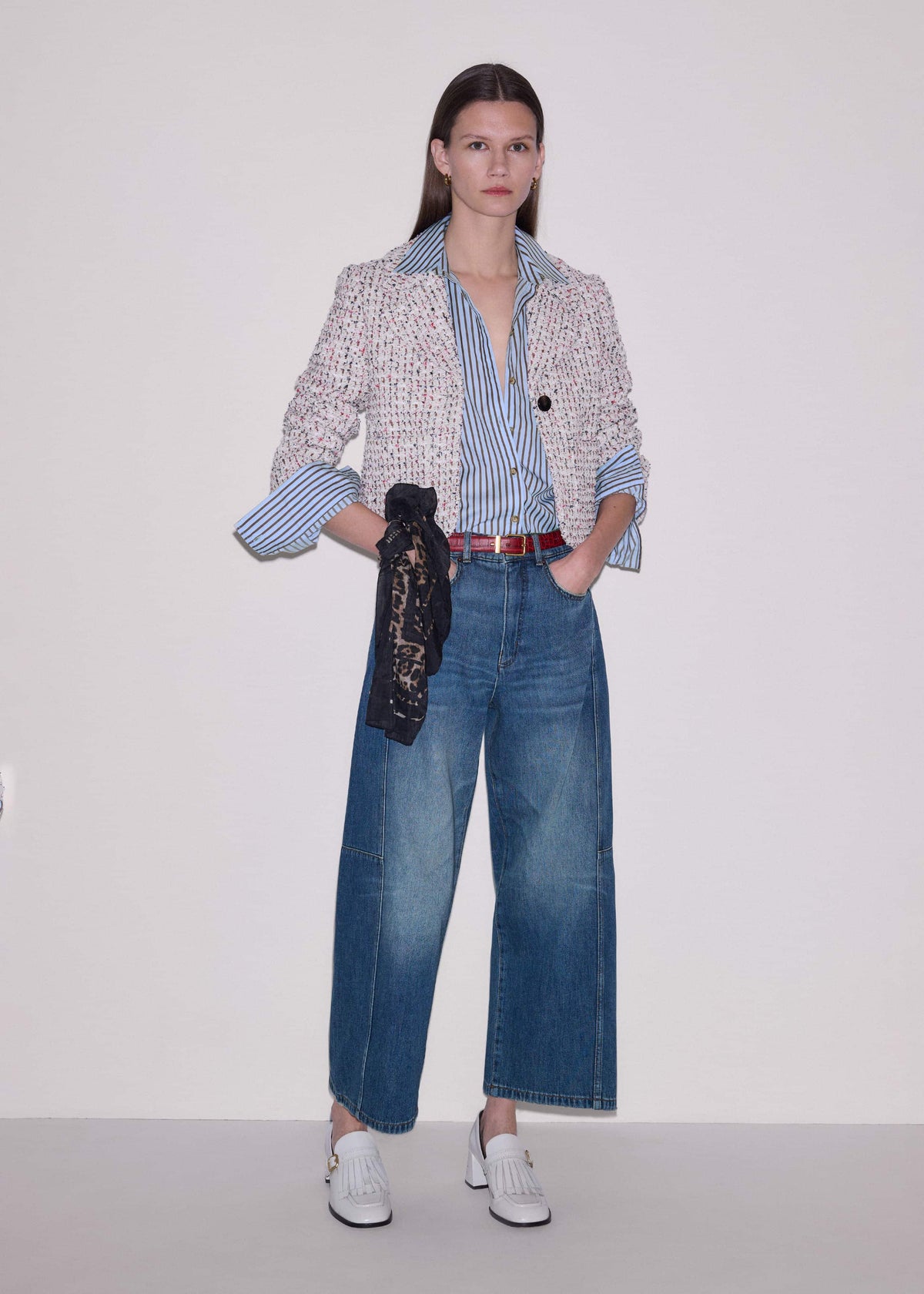 Blue Exaggerated Crop Jean | ME+EM Clothing