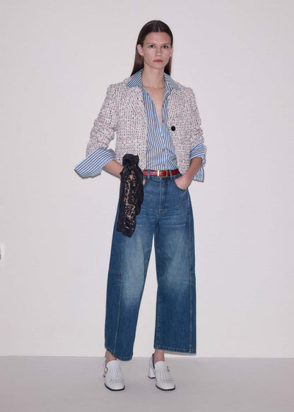 Blue Exaggerated Crop Jean | ME+EM Clothing