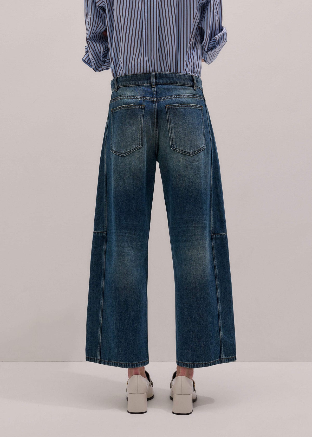 Blue Exaggerated Crop Jean | ME+EM Clothing