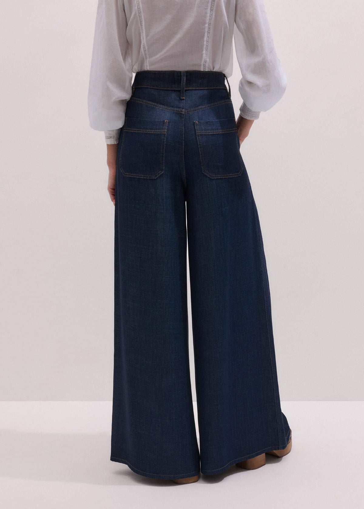 Dark Blue Pleat Very Wide Pant | ME+EM Clothing