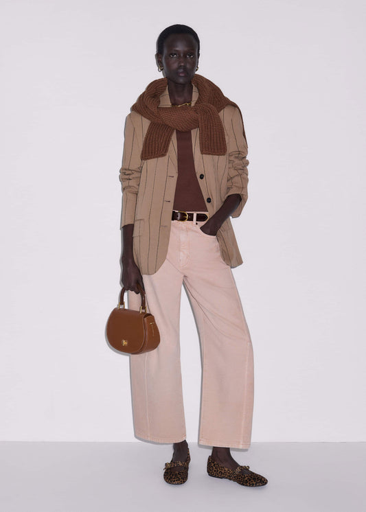 Pink Exaggerated Crop Jean | ME+EM Clothing
