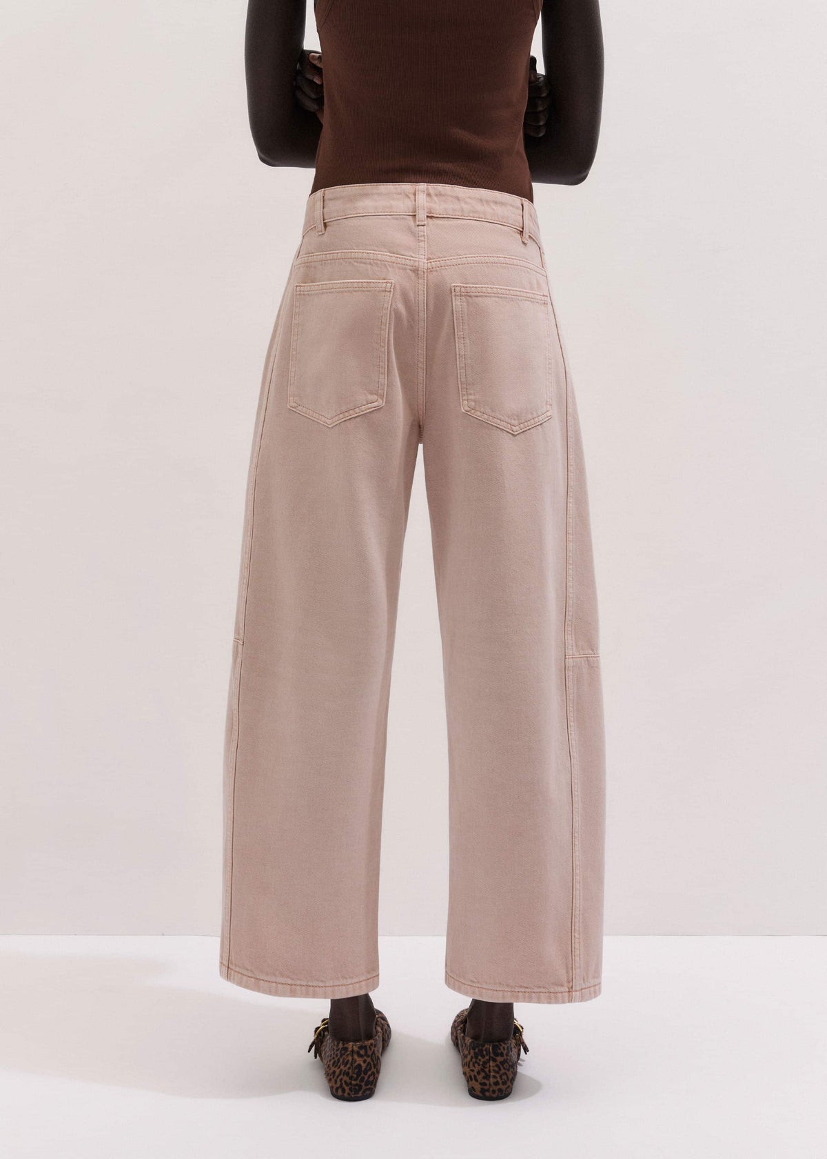 Pink Exaggerated Crop Jean | ME+EM Clothing