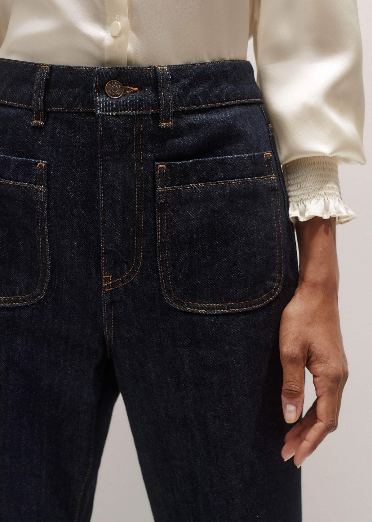 Blue Subtle Flare Jean | ME+EM Clothing