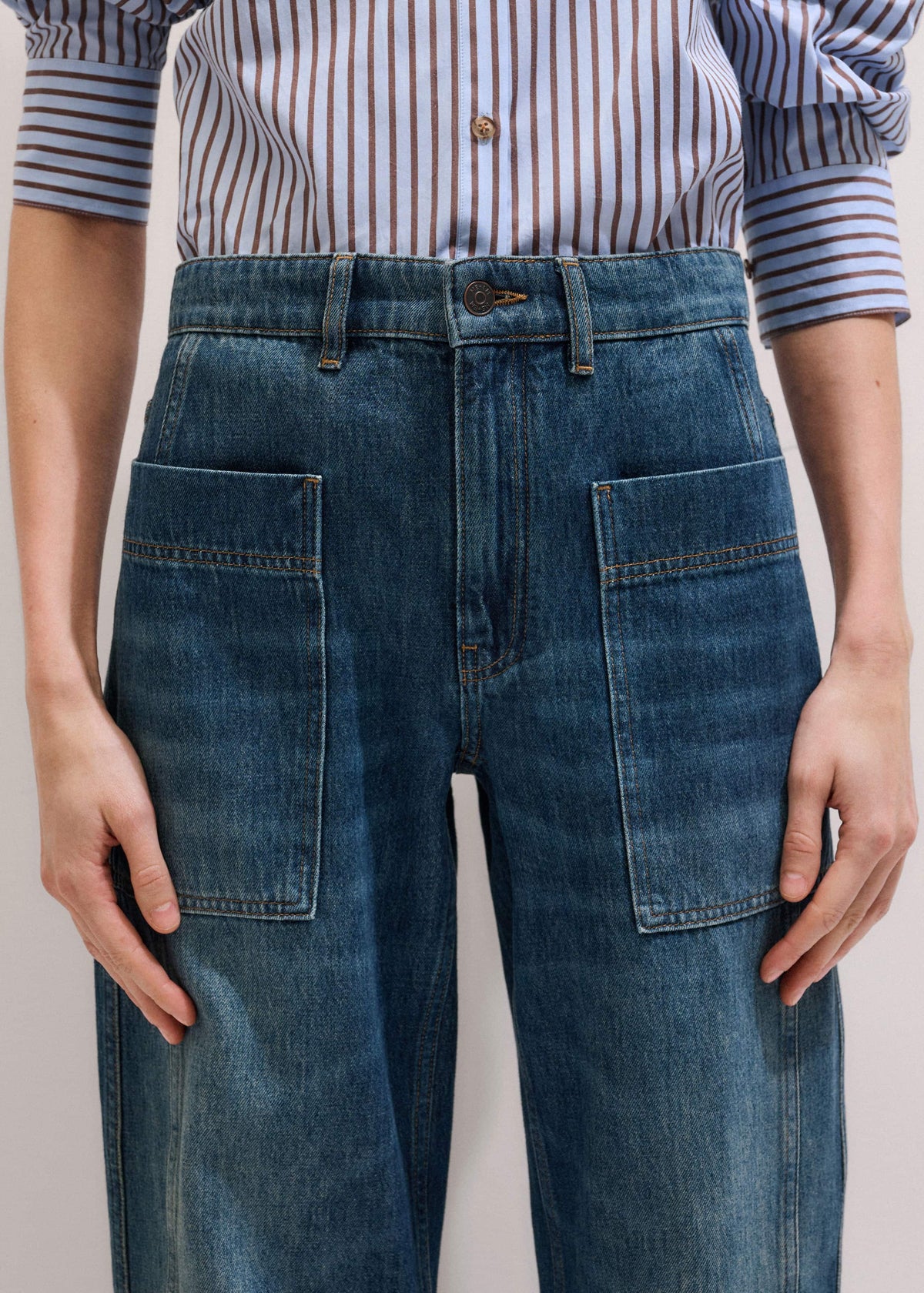 Blue Patch Pocket Engineered Jean | ME+EM Clothing