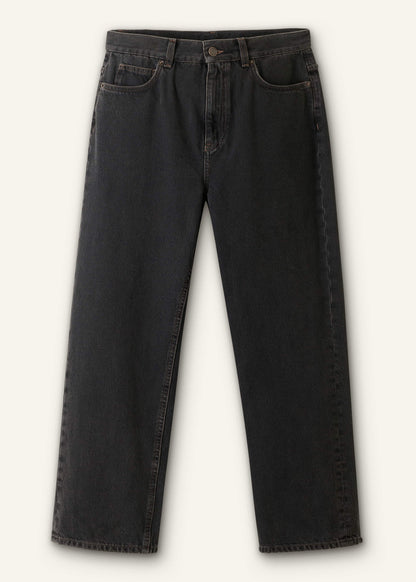 Black Straight Cropped Relaxed Jean | ME+EM Clothing
