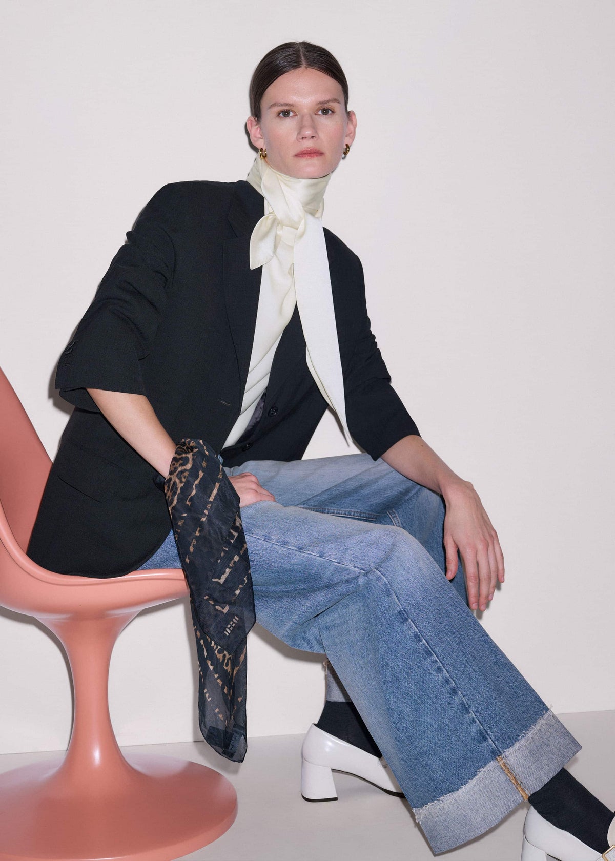 Mid Blue Straight Ankle Grazer Jean | ME+EM Clothing