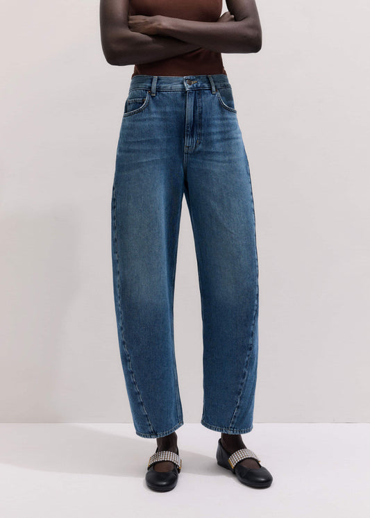 Blue Engineered Barrel Jean | ME+EM Clothing
