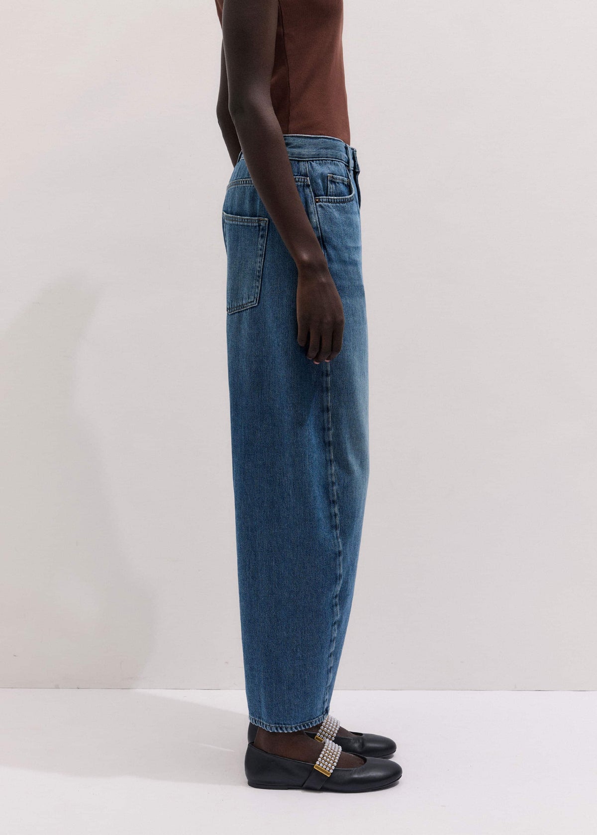 Blue Engineered Barrel Jean | ME+EM Clothing