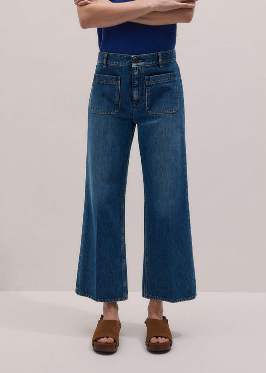 Blue Leg Elongator Crop Jean | ME+EM Clothing
