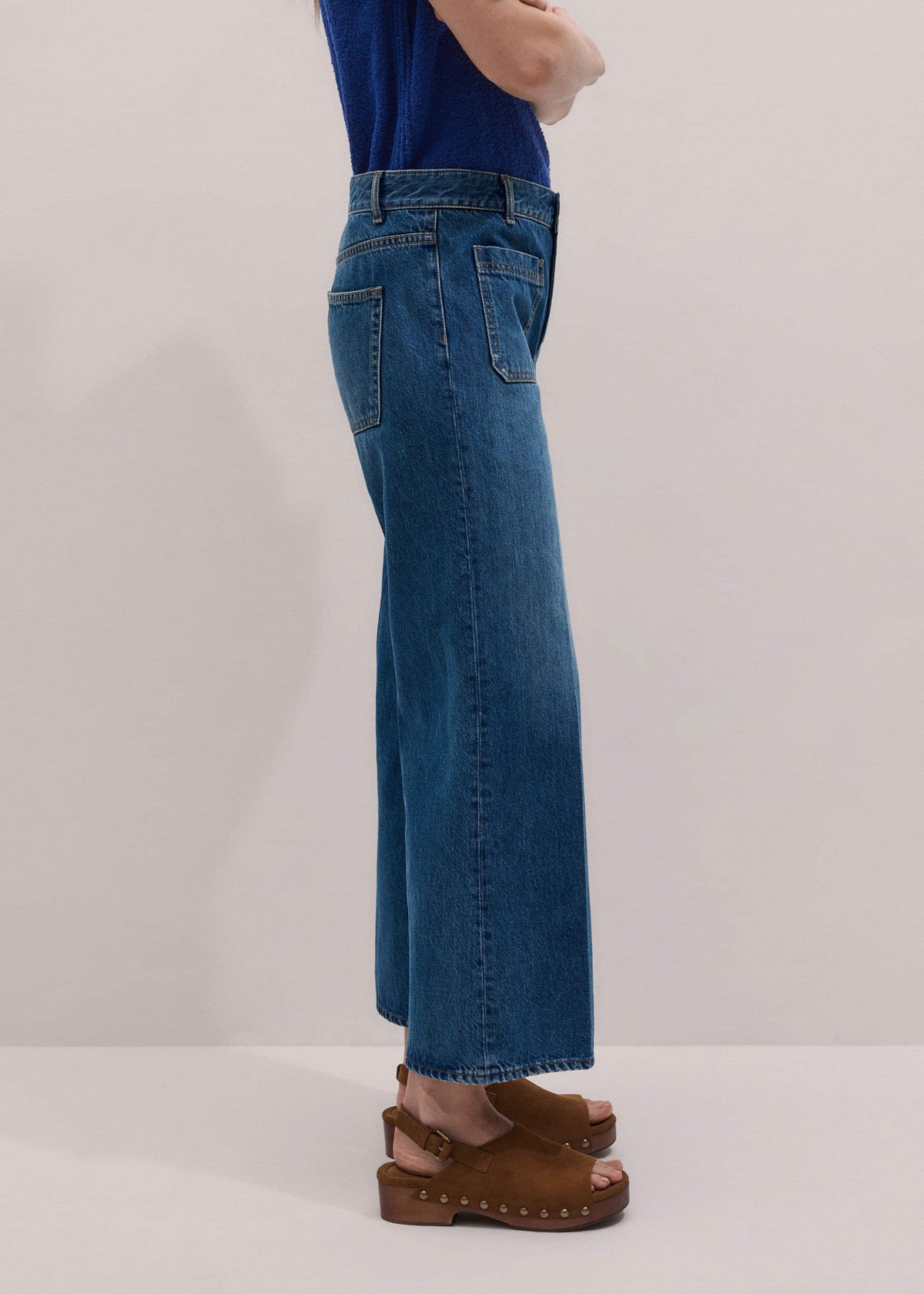 Blue Leg Elongator Crop Jean | ME+EM Clothing