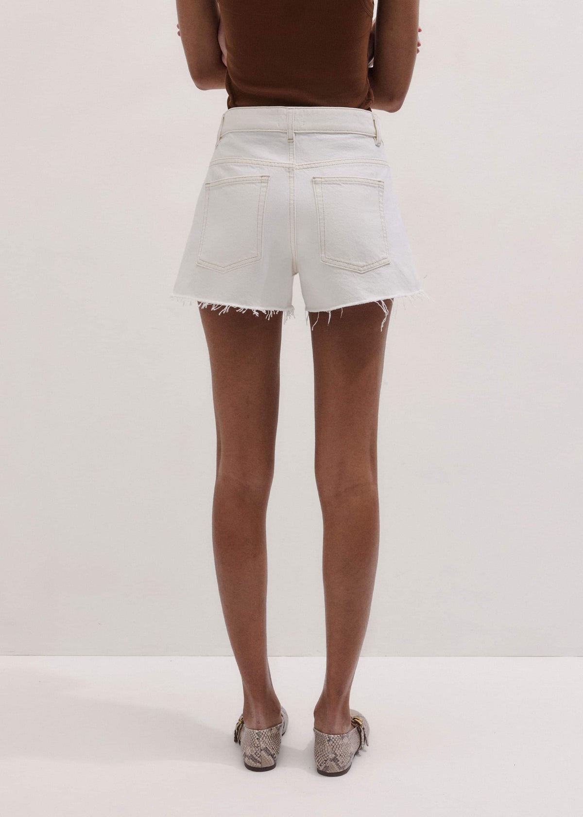 Ecru Classic Cut Off Short | ME+EM Clothing
