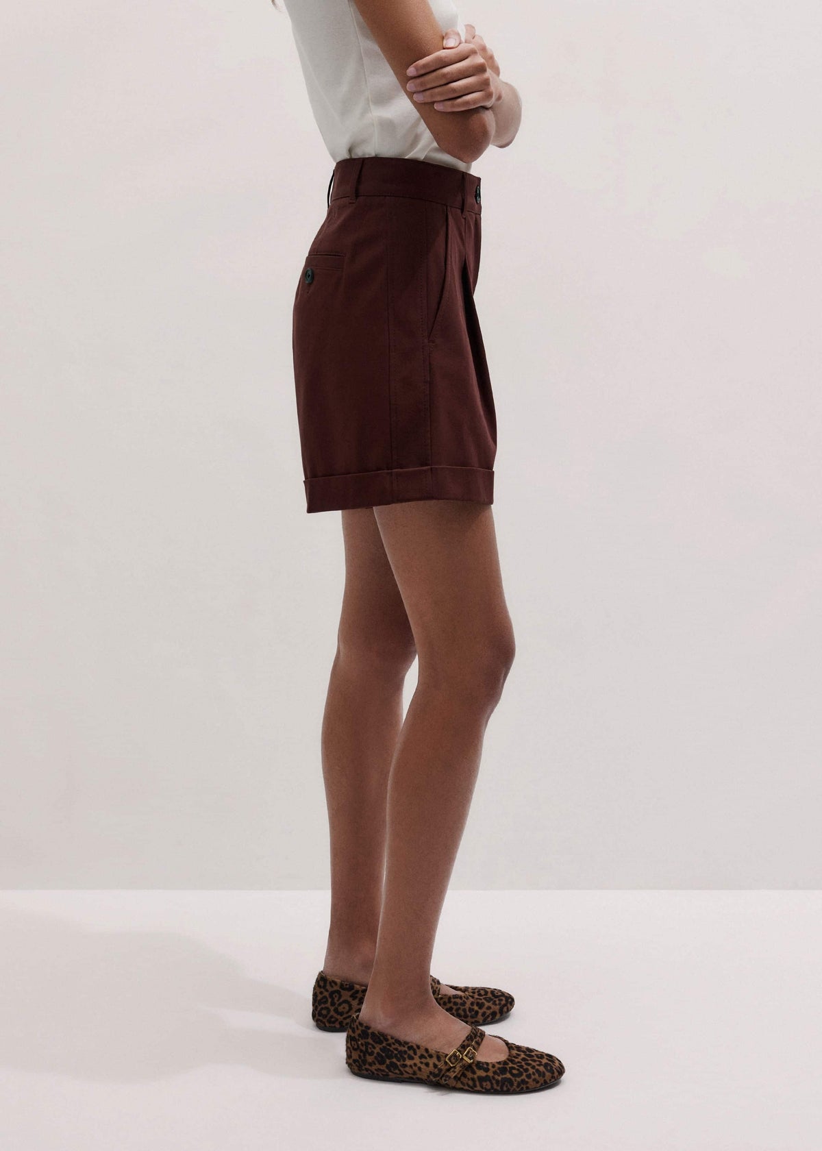 Cinnamon Brown Tailored Summer Short | ME+EM Clothing