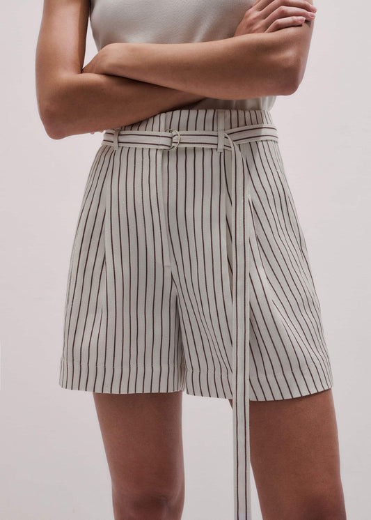 Ivory Tailored Pleat Short | ME+EM Clothing