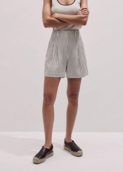 Ivory Tailored Pleat Short | ME+EM Clothing