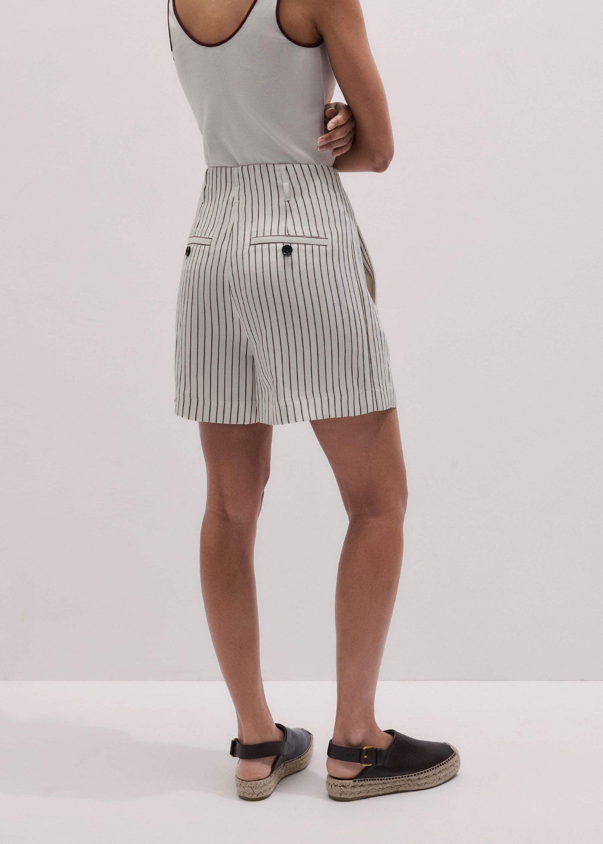 Ivory Tailored Pleat Short | ME+EM Clothing
