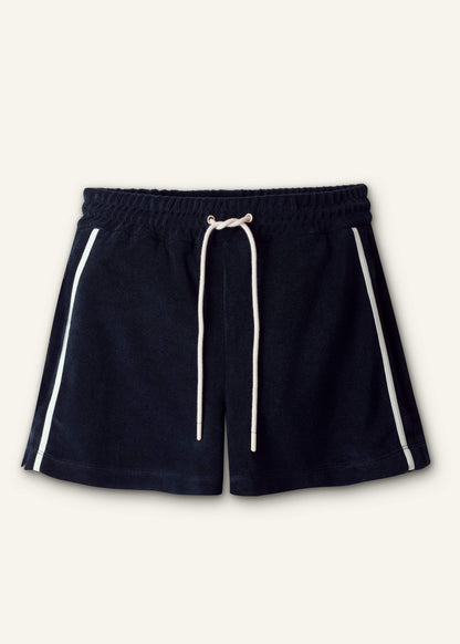 Navy Rib Trim Track Short | ME+EM Clothing