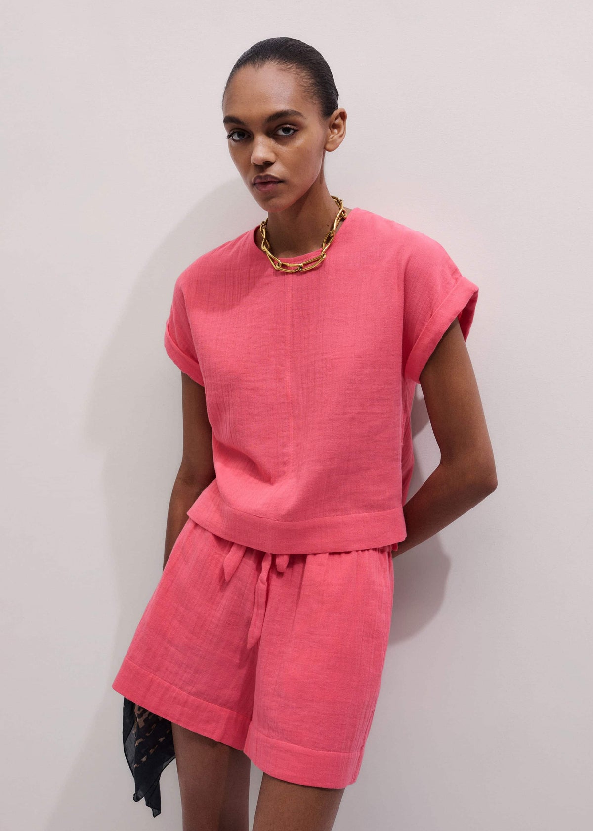 Pink Cheesecloth Summer Short | ME+EM Clothing