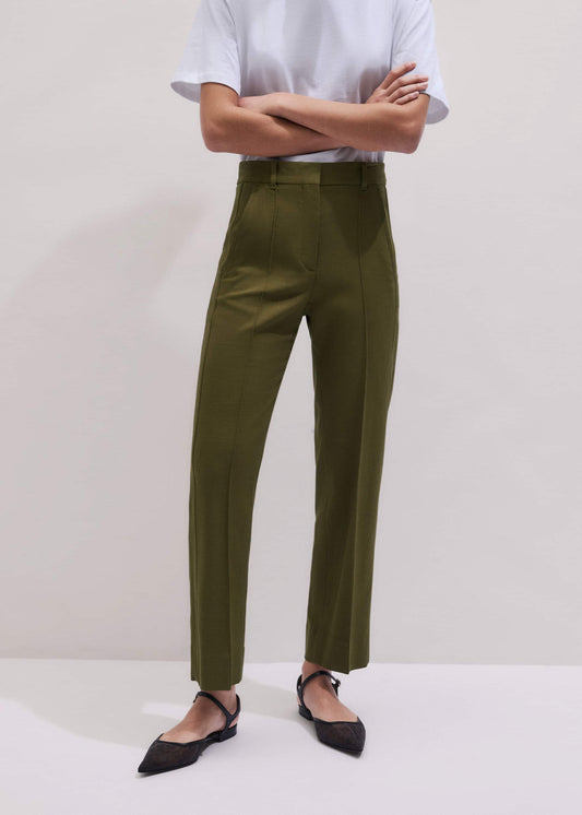 Olive Green Slim Crop Pant | ME+EM Clothing